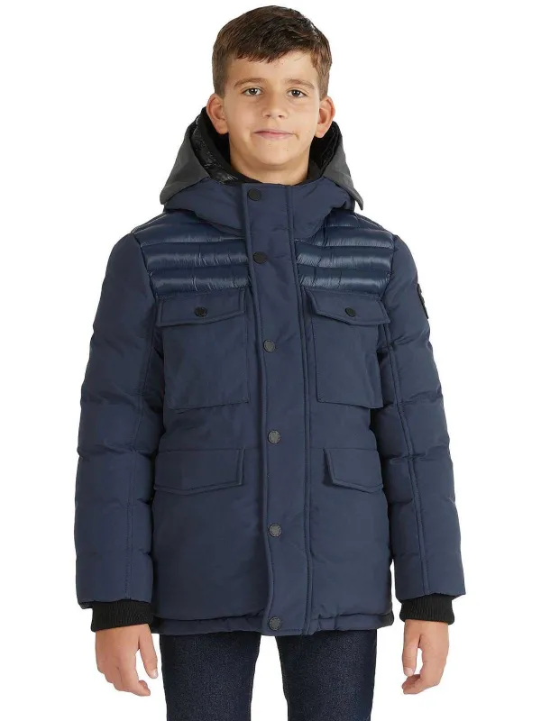 Pajar Jackets<Mikkel Boys' Mixed-Media Parka Navy