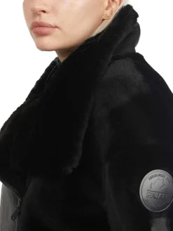 Pajar Premium Shearling<Naomi Women'S Shearling Perfecto Jacket Black/Black