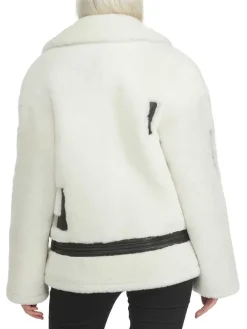 Pajar Bombers<Naomi Women'S Shearling Perfecto Jacket White/Black