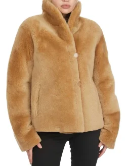 Pajar Bombers<Nathalie Women'S Reversible Shearling Jacket Caramel