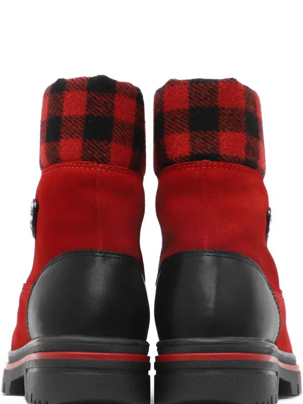 Pajar Heritage Canada Collection<Patch Women'S Heritage Boot W/ Ice Grippers Red/Black