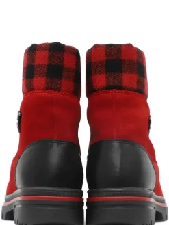 Pajar Casual Boots<Patch Women'S Heritage Boot W/ Ice Grippers Red/Black