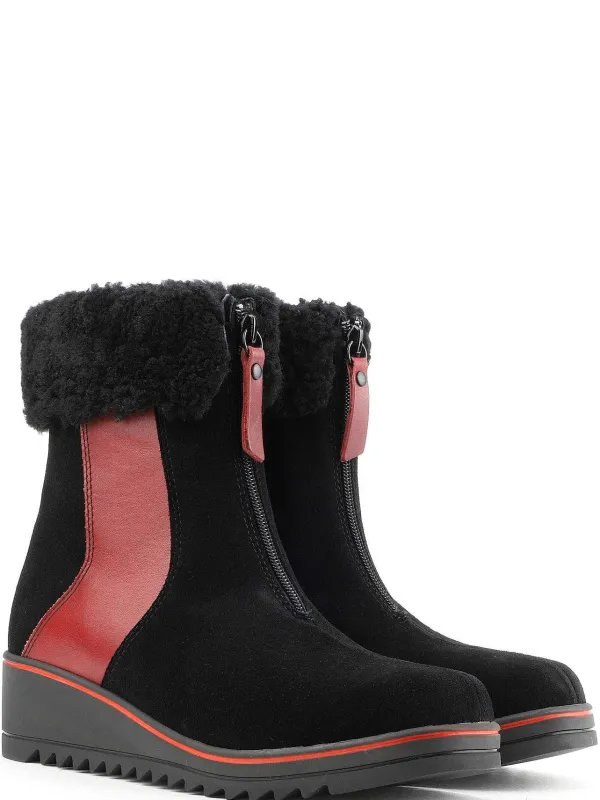 Pajar Casual Boots<Penelope Women'S Heritage Ankle Boot Black/Bordeaux