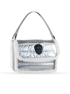 Pajar Bags<Shearling Puffy Shoulder Bag Silver