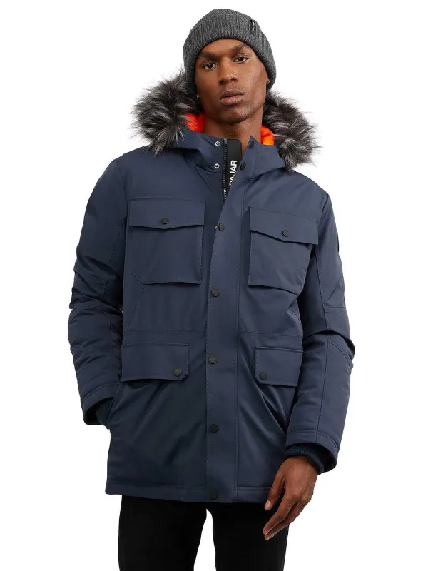Pajar Parkas<Soren Men'S Parka W/Faux Fur Trim Navy