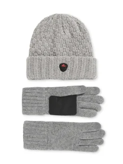 Pajar Fall/Winter<William Hat And Wilson Glove Set For Men Silver
