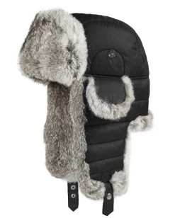 Pajar Hats And Headwear<Wolf Unisex Trapper Hat W/Fur Black